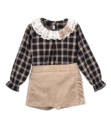 Conjunto camisa y falda tramontana