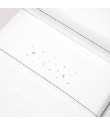 Sabana franela cuna estrellas camel