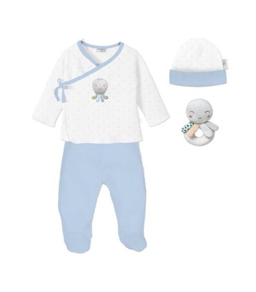 Set recien nacido pulpo celeste