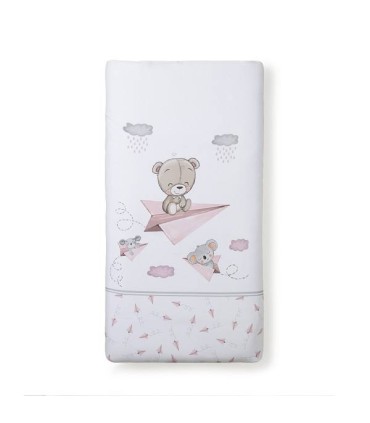 Edredón con chichonera koala y oso en cometa rosa