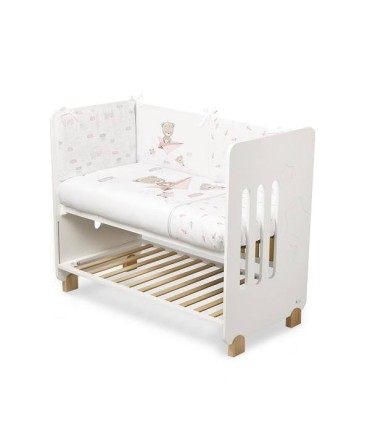 Edredón con chichonera koala y oso en cometa rosa