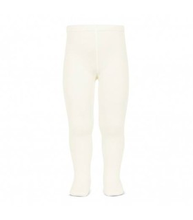 Leotardo bebé liso de licra marfil