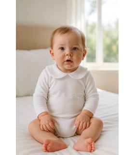 Bodi Lugo redondo blanco manga larga