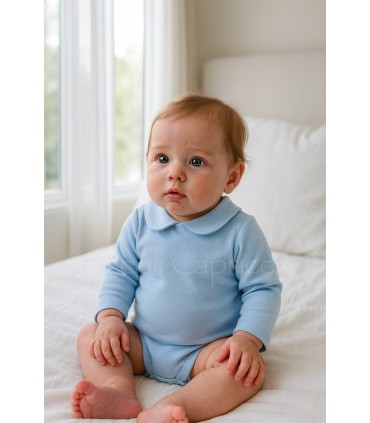 Bodi Lugo redondo celeste manga larga