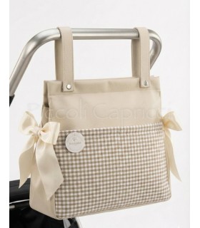 Talega poli piel Vichy camel