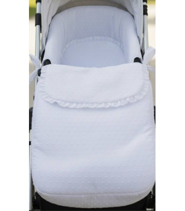 Colcha para capazo tejido plumeti