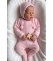 Conjunto hilo Pompones rosa