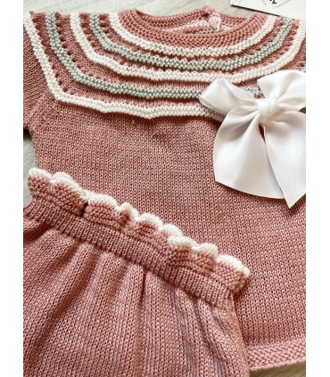 Conjunto hilo neytiri rosa maquillaje