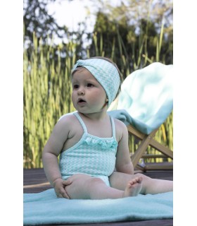 Bañador vichy turquesa