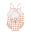 Bañador cuadros melocotón