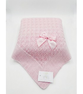 Toca hilo lazo rosa bebé