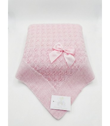 Toca hilo lazo rosa bebé