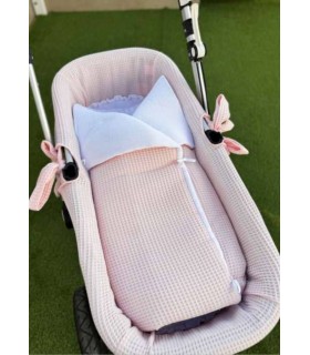 Saco capazo multiusos gofre rosa