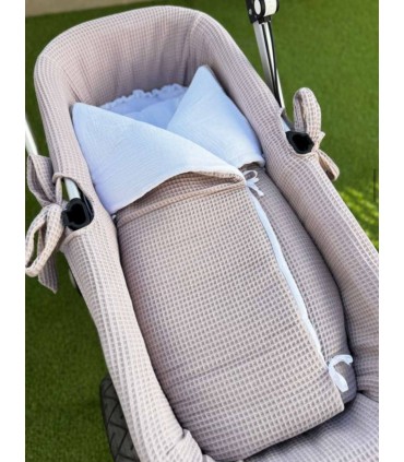 Saco capazo multiusos gofre maquillaje