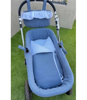 Saco capazo multiusos gofre azul