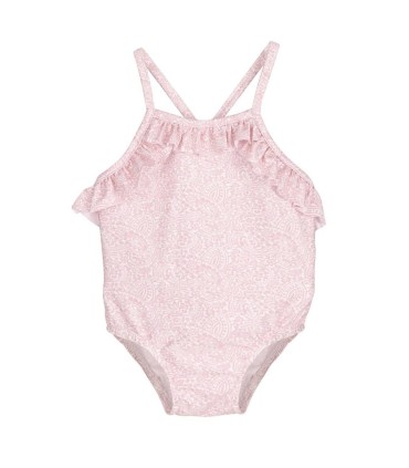 Bañador volantitos rosa