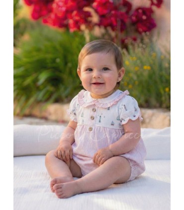 Pelele barquitos rosa