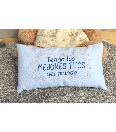 Cojín "TENGO LOS MEJORES O EL/LA MEJOR...DEL MUNDO"