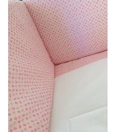 Funda nórdica y nórdico con chichonera "RATONCITO GLOBO ROSA" Pastello