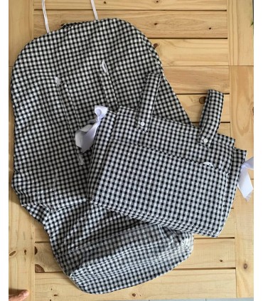 Talega bolsillo y lazos VICHY