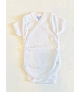 Body cruzado calado manga corta