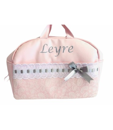 Bolso maternal polipiel lazo Lavanda