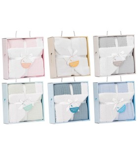 Manta nido abeja con borreguillo