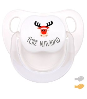 Chupete Baby Deco Feliz Navidad con Reno Rudolf