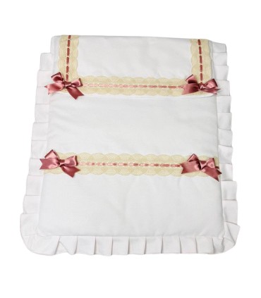 Bolso piqué con bolillo Girasol