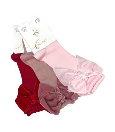 Calcetines altos lazo terciopelo