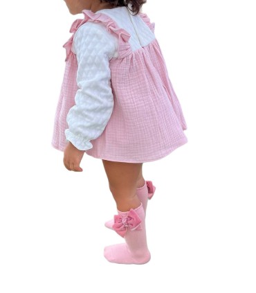 Calcetines altos lazo terciopelo