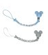Chupetero silicona orejitas mickey azul/gris