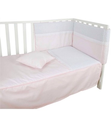Edredón de cuna plumeti rosa